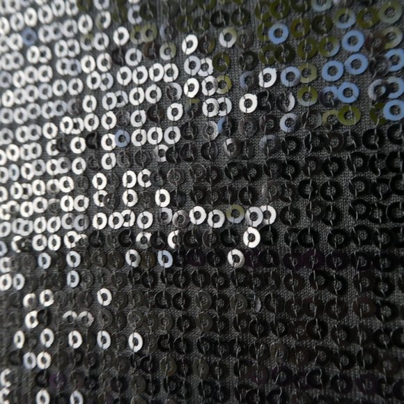 Bebe Sequin Bustier Top Black Underwire Boning Pleated Peplum Full Zip Back L - Picture 4 of 8